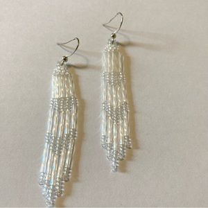 Handmade fringe beaded earrings